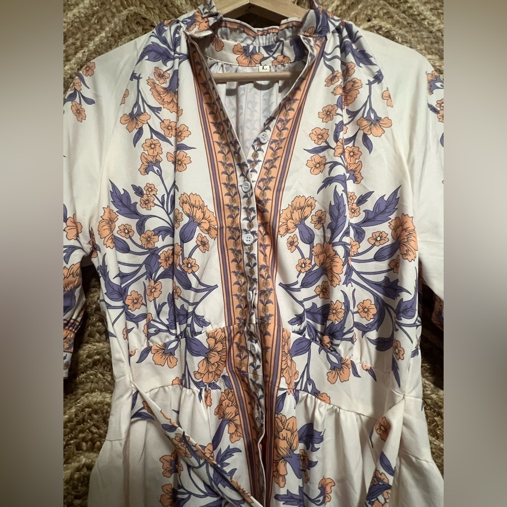 Women's Bohemian Boho Chic Earthy Eclectic Dress,Size L,Vintage,Rare Find - Picture 7 of 13